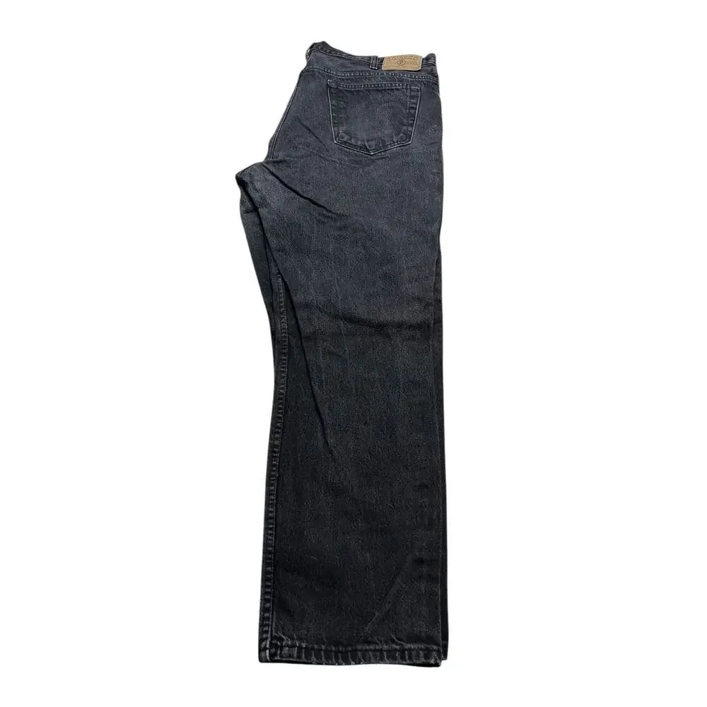Vintage 90s Arizona Jeans Co Black Denim Jeans 40x30 Made in USA Relaxed Fit Y2K